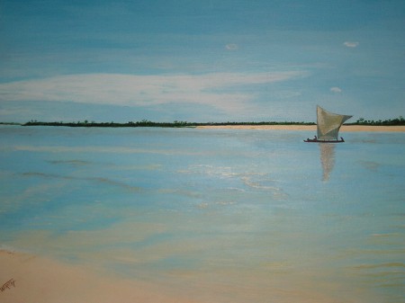 Pêche sur le Mozambique    70x50   